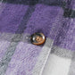 Plaid Button Front Brushed Hooded Jacket