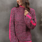 Contrast High Neck Sweater
