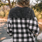 Plaid Notched Neck Top