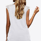 Spliced Lace Curved Hem Blouse