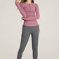 Half-Zip Drawstring Long Sleeve Sports Top