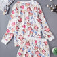 Floral Long Sleeve Top and Shorts Lounge Set