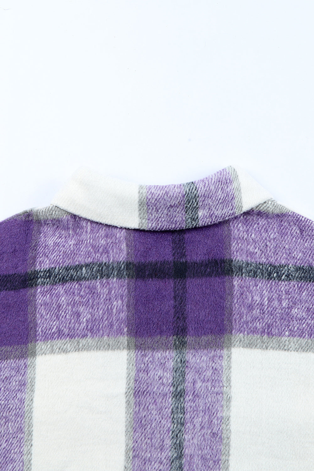 Plaid Brushed Button-Up Shacket
