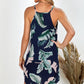 Peony Print Sleeveless Dress