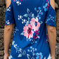 Floral Cold-Shoulder Round Neck Top