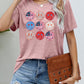 US Flag Smiley Face Graphic Tee
