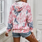 Tie-Dye Dropped Shoulder Drawstring Hoodie