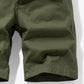 Belted Button and Zip Closure Shorts