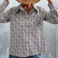 Printed Button Down Long Sleeve Shirt