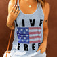 LIVE FREE Stars and Stripes Graphic Tank