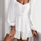 Long Balloon Sleeve Layered Romper