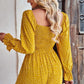 Polka Dot Ruched Smocked Flounce Sleeve Romper