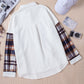 Color Block Corduroy Dropped Shoulder Jacket