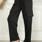 Blumin Apparel Full Size Elastic Waist Cuffed Cargo Pants