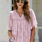 Applique Frill Trim Flutter Sleeve Blouse