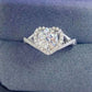 1 Carat Moissanite 925 Sterling Silver Heart Ring