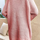 Lace-Up Balloon Sleeve Sweater Dress