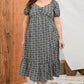 Plus Size Floral Ruffle Hem Midi Dress