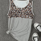 Leopard Striped Scoop Neck Tank