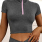Half Zip Short Sleeve Sports Top