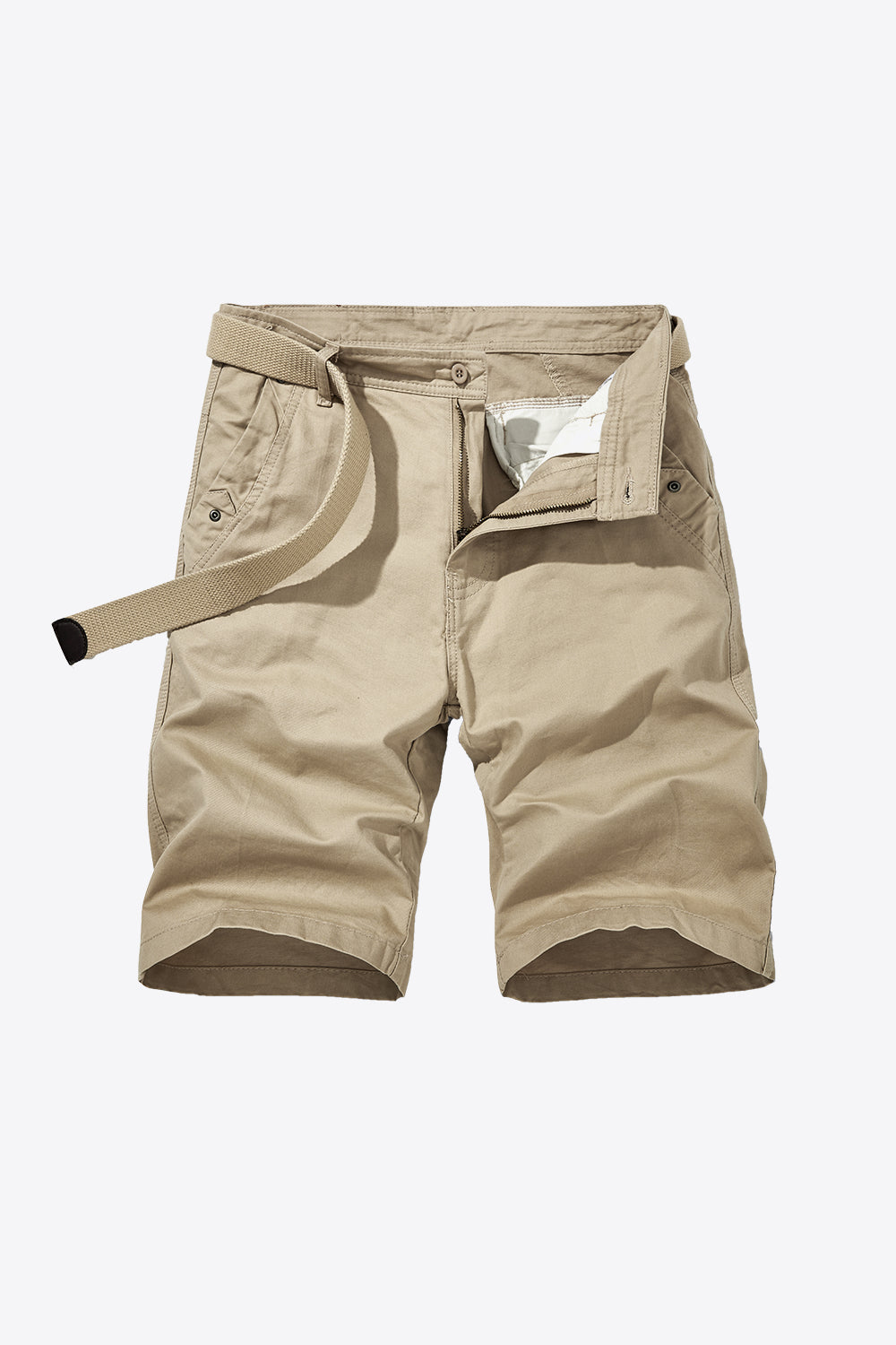 Belted Shorts with Pockets