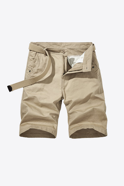 Belted Shorts with Pockets