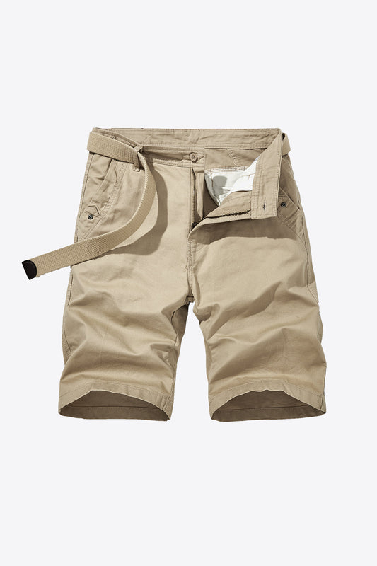 Belted Shorts with Pockets