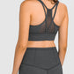 Mesh Panel Racerback Longline Sports Bra