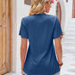 Ruched V-Neck Short Sleeve Tee