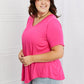 Zenana Everyday Full Size Loose Fit V-Neck Top
