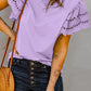 Round Neck Flutter Sleeve Top