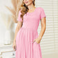 Ninexis Full Size Short Sleeve Dress with Pockets
