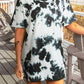 Tie-Dye Round Neck Short Sleeve Tunic Tee
