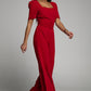 Belted Square Neck Puff Sleeve Jumpsuit