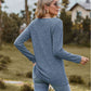 Full Size Ribbed Square Neck Long Sleeve T-Shirt