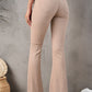 Seam Detail Elastic Waist Flare Pants