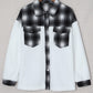 Plaid Snap Front Fleece Shacket