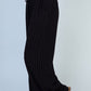 White Birch Finding Myself Full Size Striped Knit Pants in Black