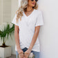 V-Neck Crisscross Short Sleeve Tee