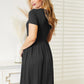 Ninexis Full Size Short Sleeve Dress with Pockets