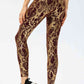 Animal Print Slim Fit Wide Waistband Long Sports Pants