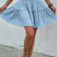Smocked Waist Frill Trim Skirt