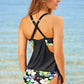 Cutout Crisscross Back Tankini Set