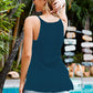 Openwork Grecian Neck Knit Tank Top