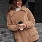 Zip-Up Collared Teddy Jacket