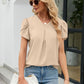 Petal Sleeve V-Neck Top