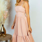 White Birch Full Size Spaghetti Strap Ruffle Hem Dress