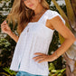 Plaid Square Neck Button Down Babydoll Top