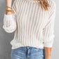 Dropped Shoulder Openwork Sweater