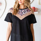 Leopard Chevron Round Neck Top
